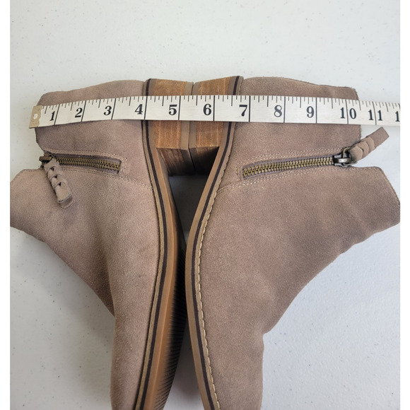 Blondo Ankle Booties Liam B5859-MSH Tan Suede Waterproof Side Zip Womens Sz 8.5M - Picture 4 of 11